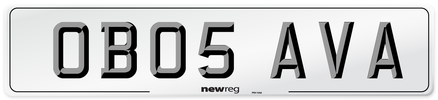 OB05 AVA Number Plate from New Reg